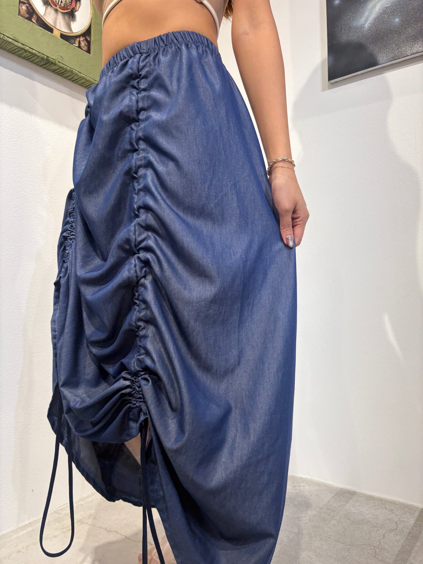 Armore Skirt ~ aqua (ᴄᴜʀᴛᴀɪɴ ʟᴇɴɢᴛʜ)