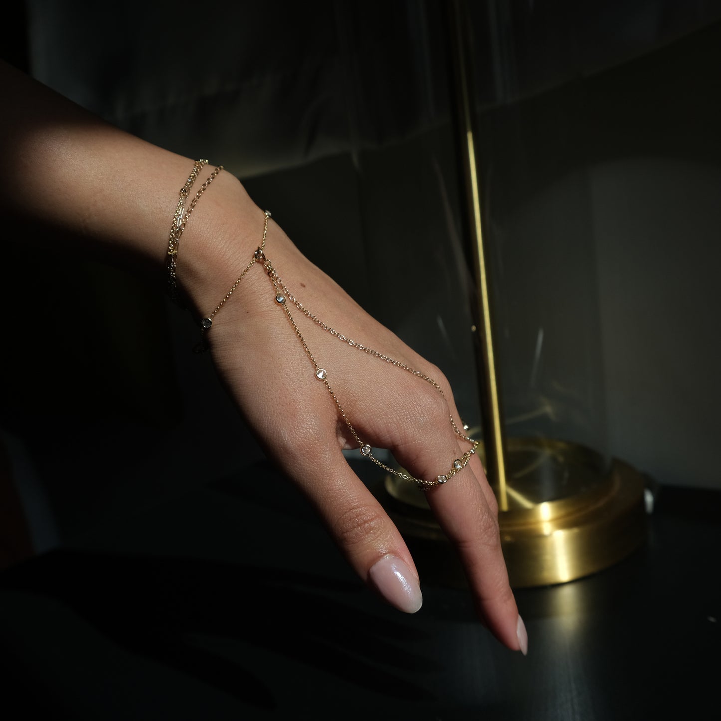 Charmed Touch ~ Bracelet + Ring + Connector ~ 18k Gold