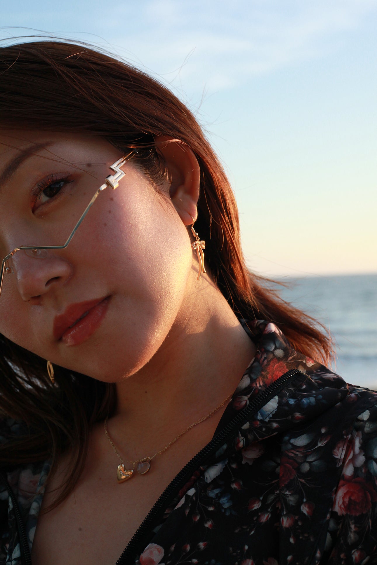 Crystal Bow Earrings (18K Gold Plated)
