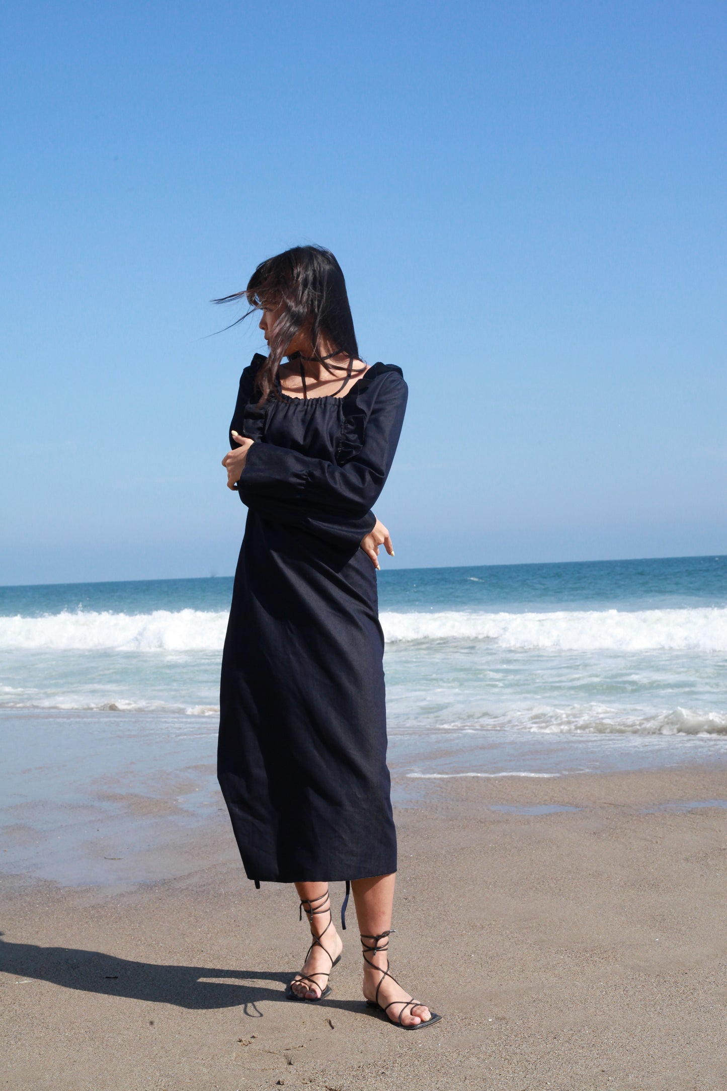 Nostalgia Denim dress{ᴀᴅᴊᴜsᴛᴀʙʟᴇ}