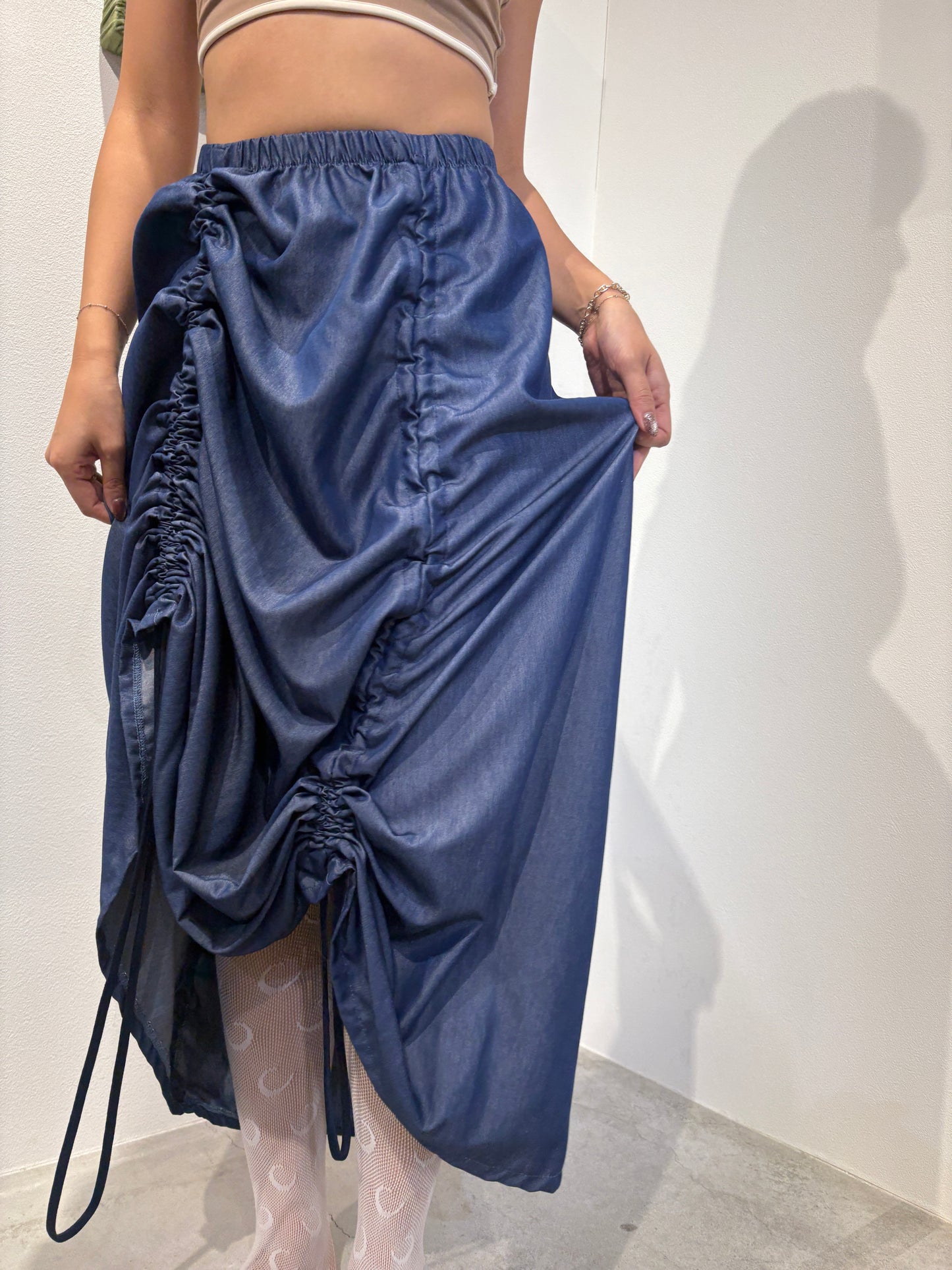 Armore Skirt ~ aqua (ᴄᴜʀᴛᴀɪɴ ʟᴇɴɢᴛʜ)