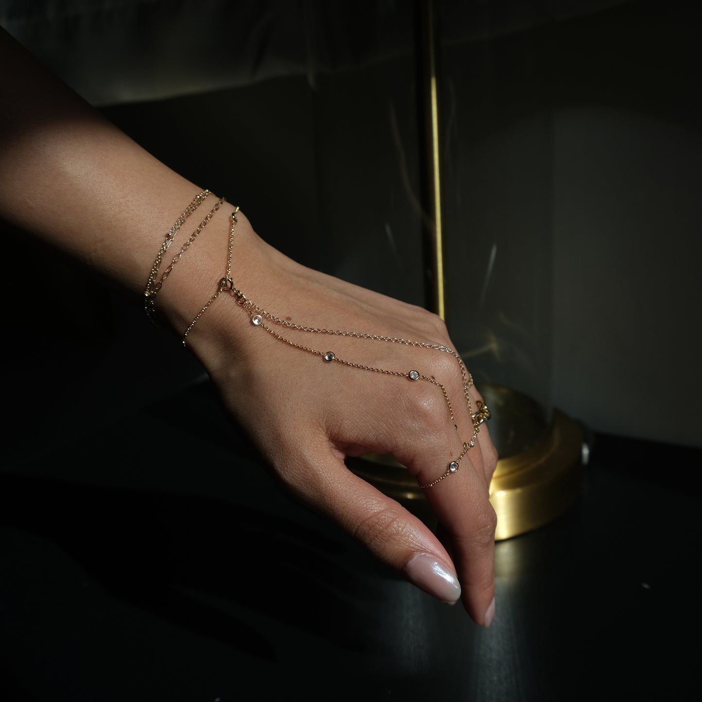 Charmed Touch ~ Bracelet + Ring + Connector ~ 18k Gold