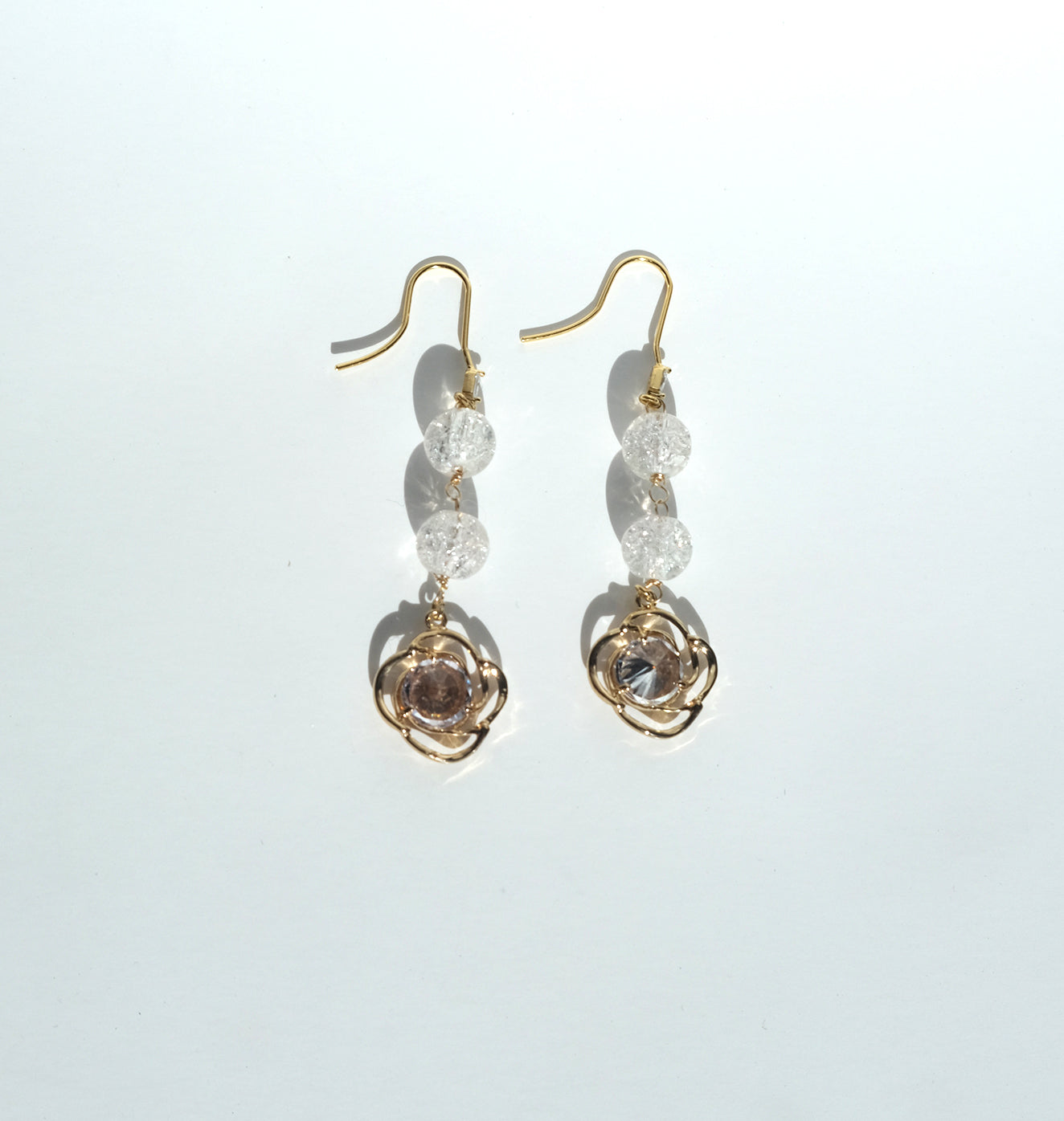 A Quiet Bloom Rose (earrings)