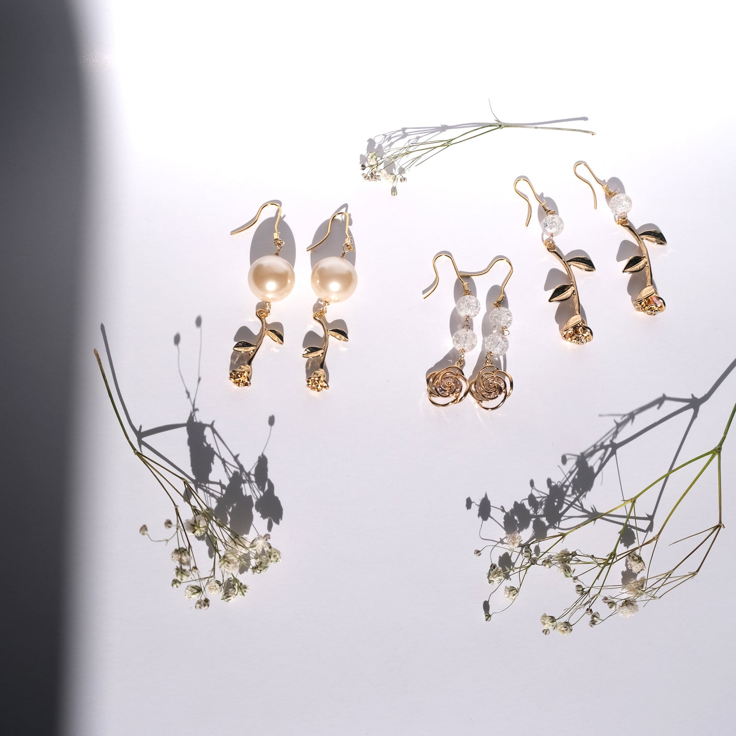 A Quiet Bloom Rose (earrings)