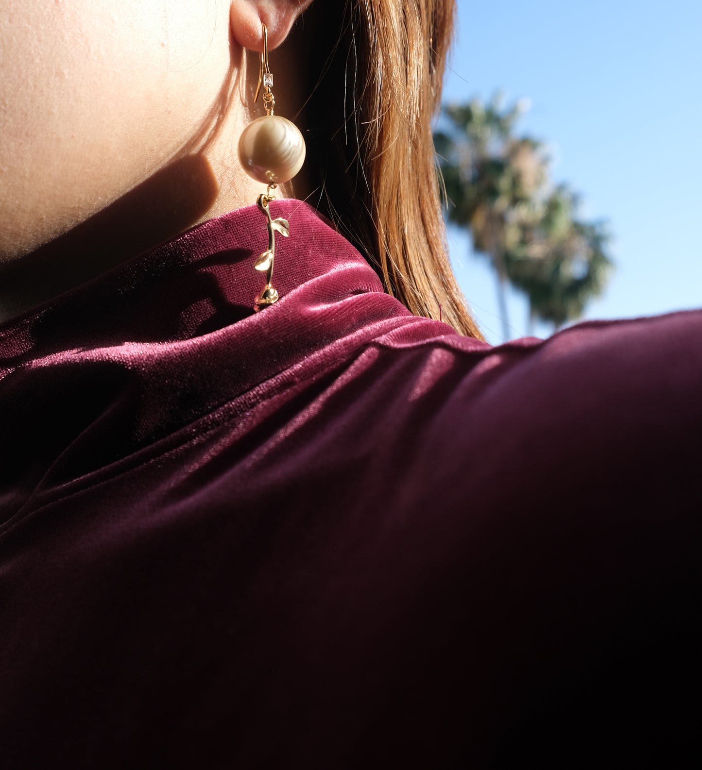 Luminous Rose Pearl (earrings)