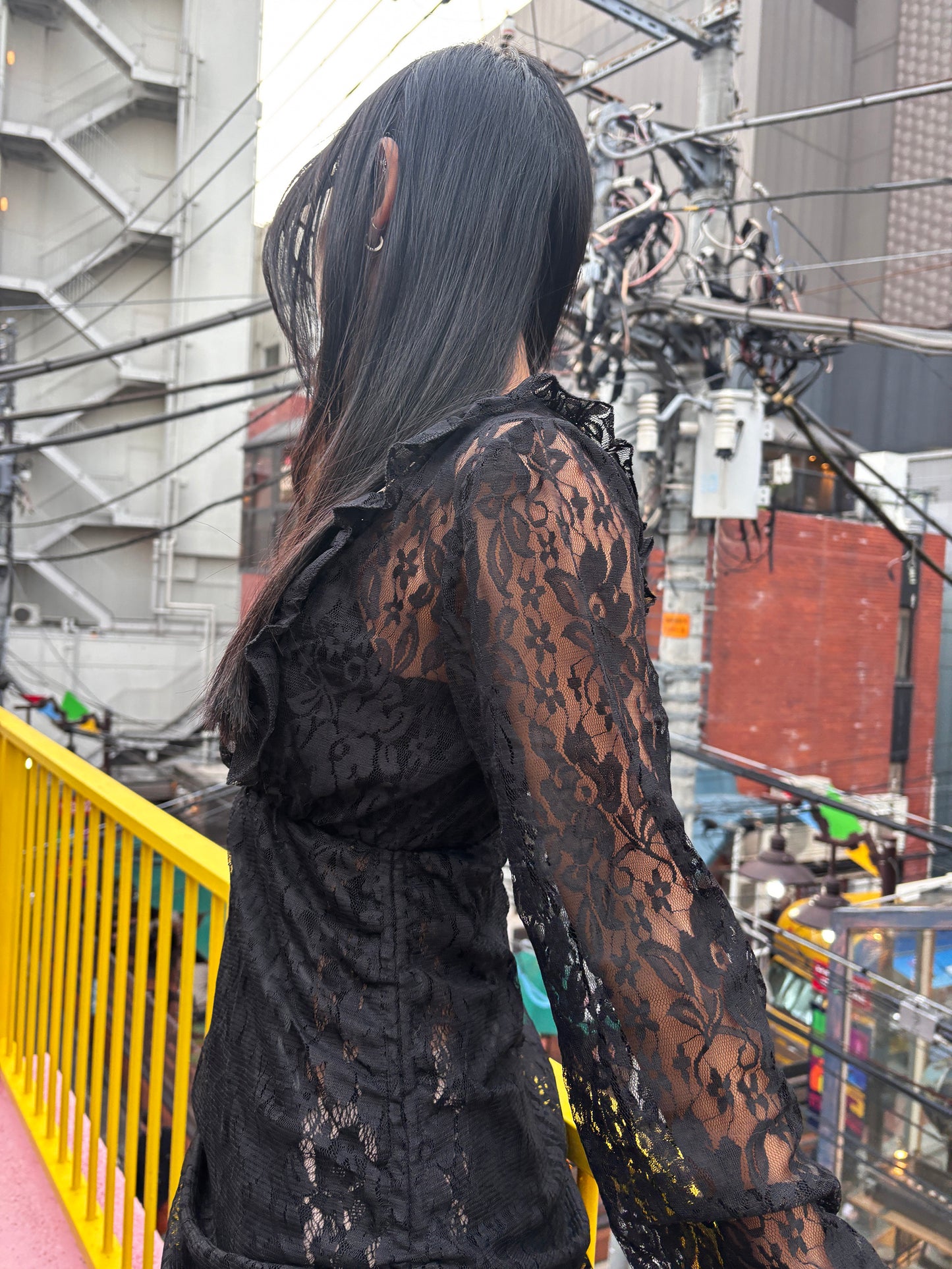 Nostalgia Black ᴀᴅᴊᴜsᴛᴀʙʟᴇ ʟᴀcᴇ ᴅʀᴇss