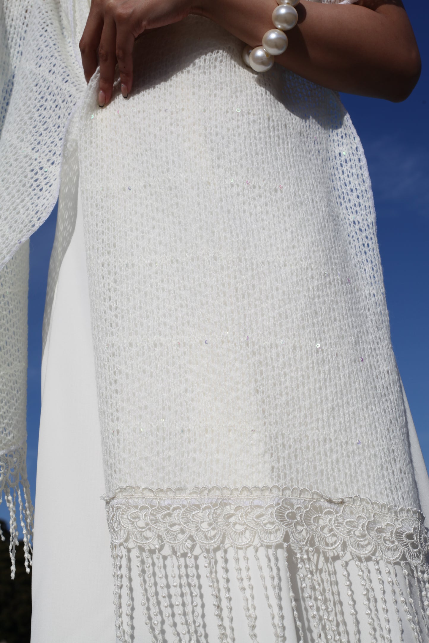 Spring Scarf ~ White