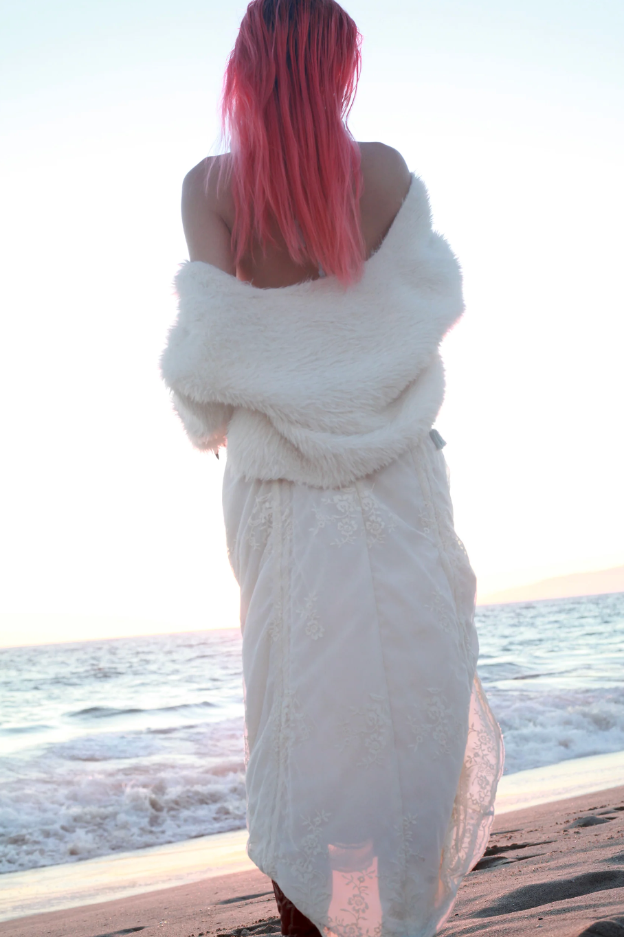 Armore Skirt ~ ivory floral (ᴄᴜʀᴛᴀɪɴ ʟᴇɴɢᴛʜ)