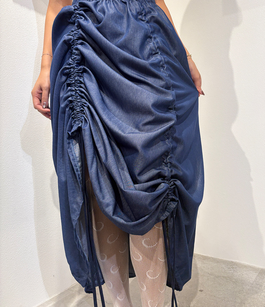 Armore Skirt ~ aqua (ᴄᴜʀᴛᴀɪɴ ʟᴇɴɢᴛʜ)