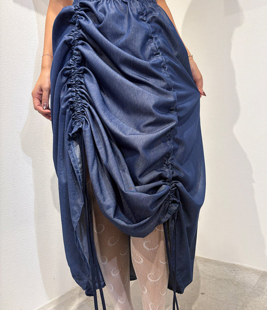 Armore Skirt ~ aqua (ᴄᴜʀᴛᴀɪɴ ʟᴇɴɢᴛʜ)