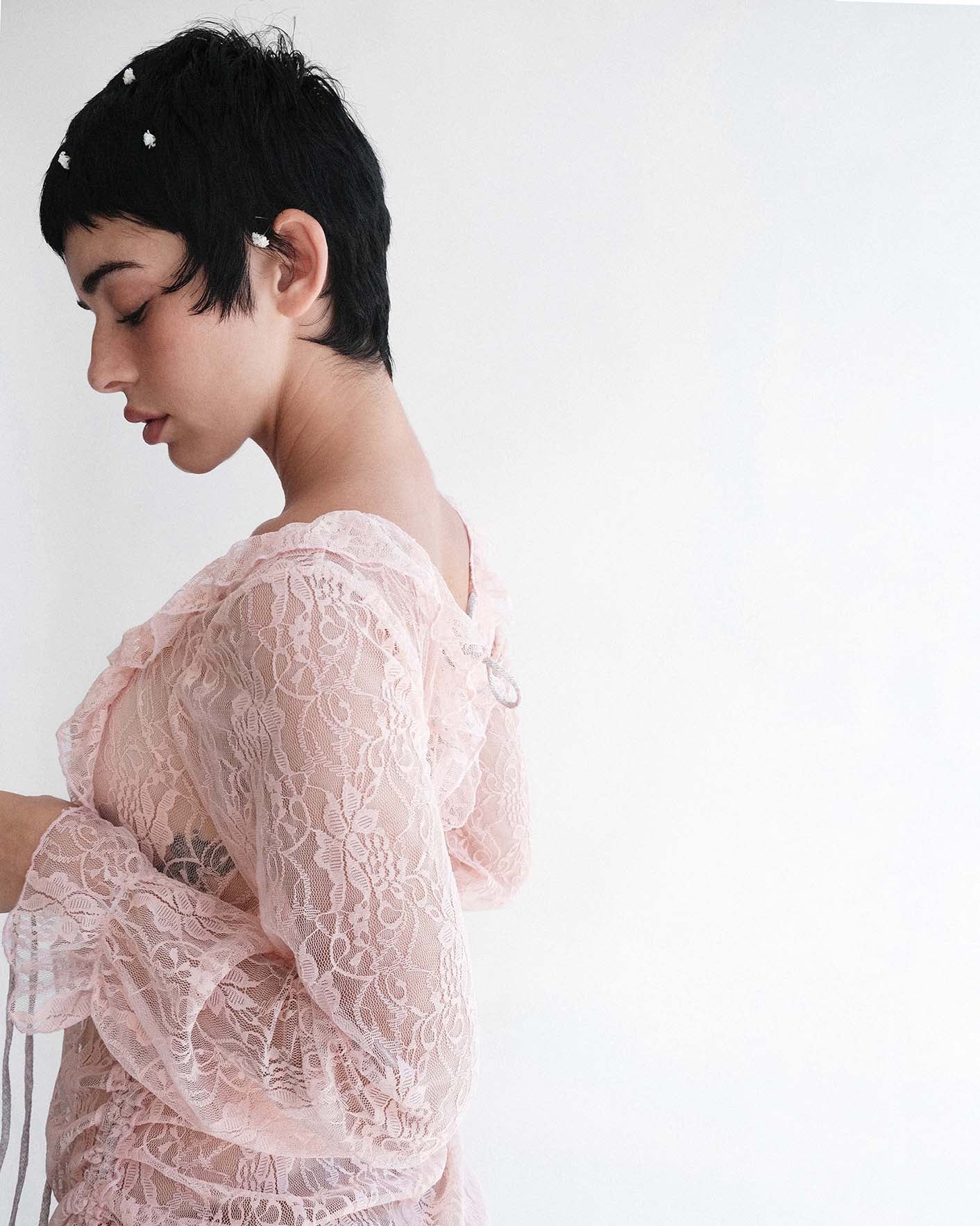 Nostalgia BLUSH ᴀᴅᴊᴜsᴛᴀʙʟᴇ ʟᴀcᴇ ᴅʀᴇss