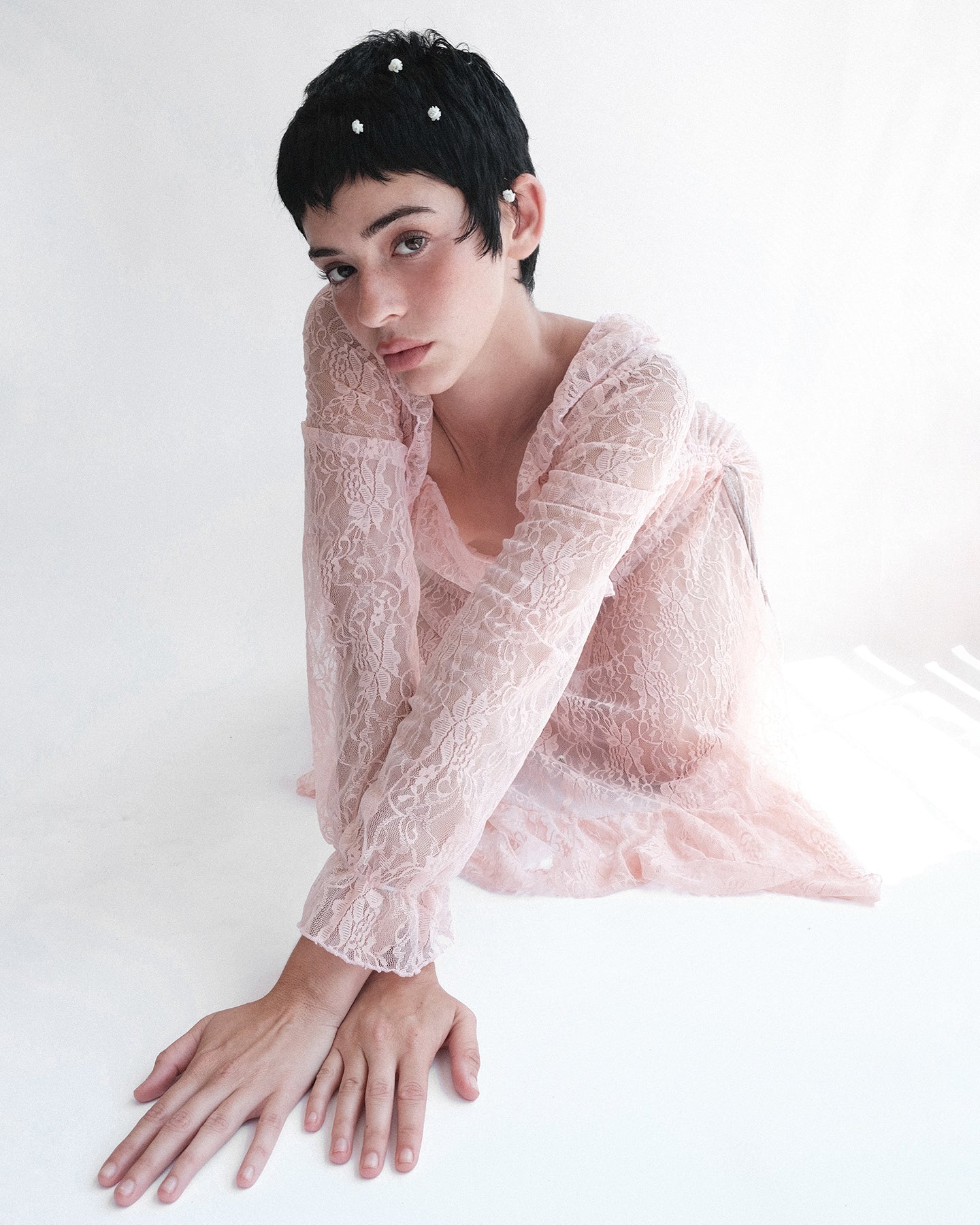 Nostalgia BLUSH ᴀᴅᴊᴜsᴛᴀʙʟᴇ ʟᴀcᴇ ᴅʀᴇss